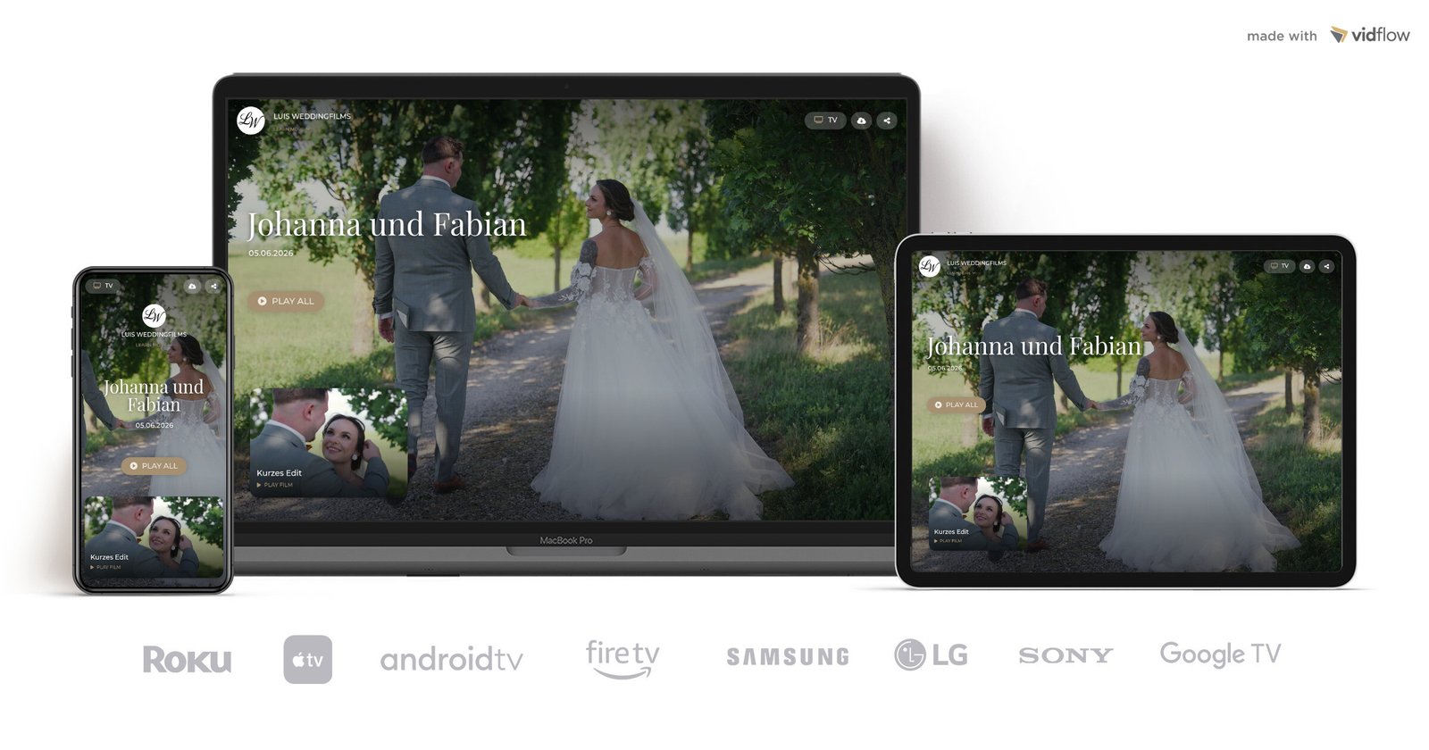 Premium Online-Galerie für Hochzeitsfilme von Luis Weddingfilms